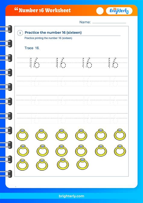 Number 16 Worksheet