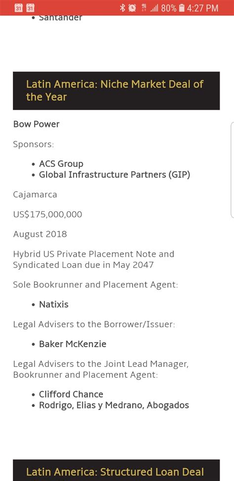 Cajamarca 29-year hybrid financing receives Bonds&Loans 2018 Latin ...