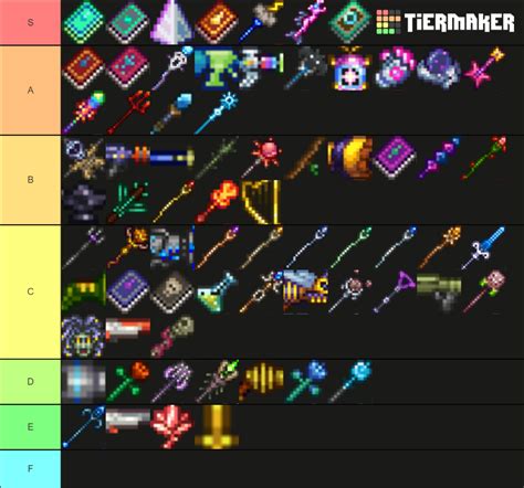 Terraria Magic Weapons 1.4.1.2 Tier List (Community Rankings) - TierMaker
