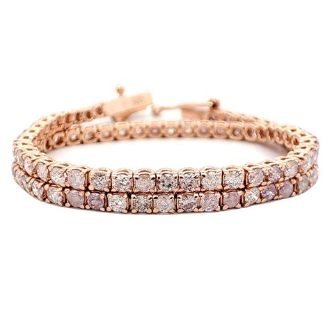 2.76ct Pink Diamond Tennis Bracelet at 1stDibs