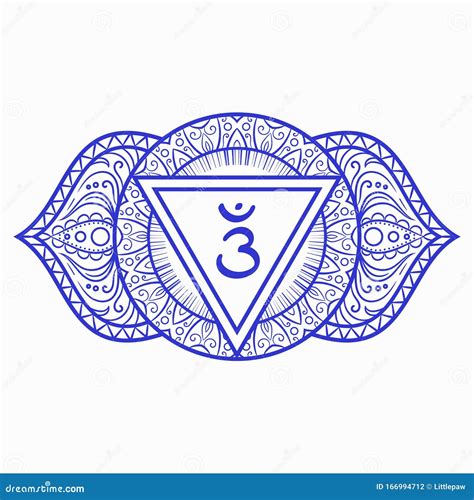 Ajna, Third Eye Chakra Symbol. Colorful Mandala Stock Vector ...