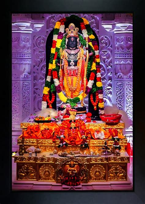 CrowdHall Ram Lalla Photo Frame | Ayodhya Ram Lalla | Ram JI Painting ...
