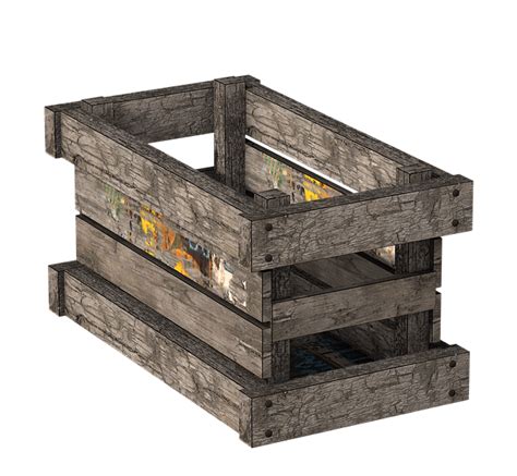 boxed crate wooden PNG 3d illustration 9378338 PNG Png Transparent Layers