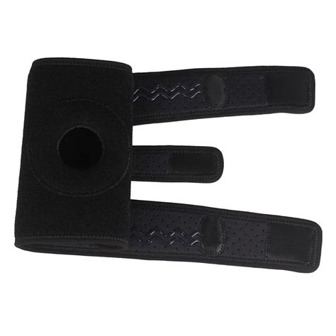 MagiDeal Black Knee Brace Open Patella Stabilizer Support Belt Strap ...