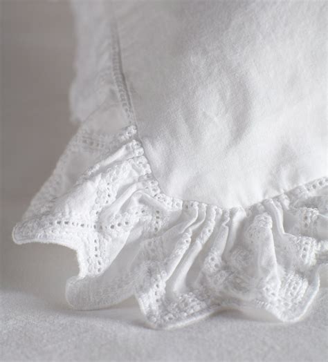 White Valerie 100% Cotton Pillowcase | Secret Linen Store