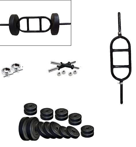 Buy Body Maxx 20 Kg Weight Lifting Home Gym Dumbells Bars Plus Triceps ...