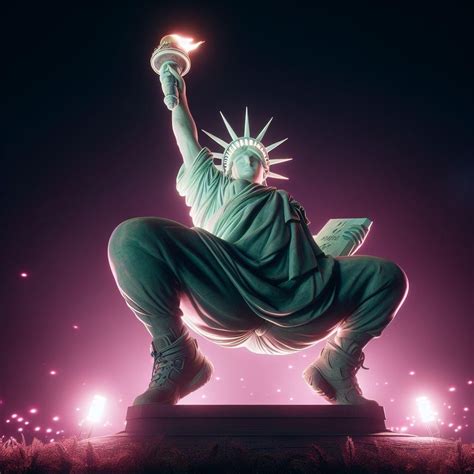 Statue Of Liberty At Night Time