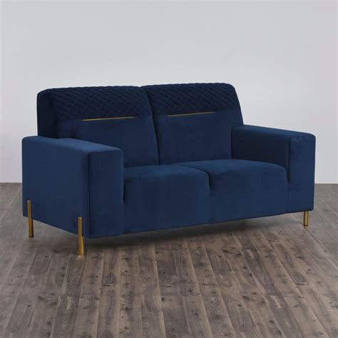 Buy Paris Fabric 2-Seater Sofa - Blue from Home Centre at just INR 72950.0
