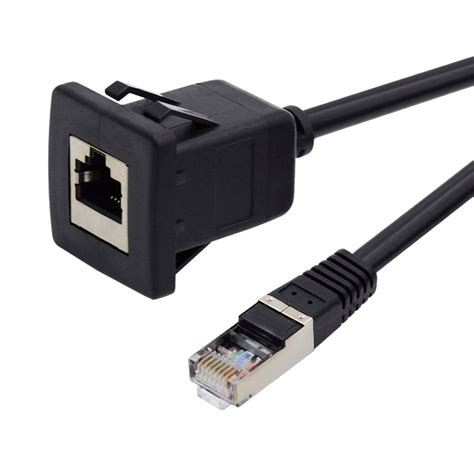 UT-016-1.0M 1m Waterproof Latch Locking CAT6 RJ45 Male to Female Car P ...