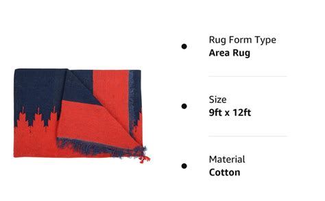 Buy HashTag® Floor/Hall Dari 100% Cotton with Red & Blue Color - 9ft x ...