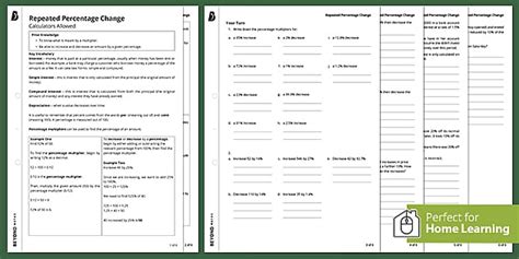 👉 Repeated Percentage Change Worksheet | GCSE Maths