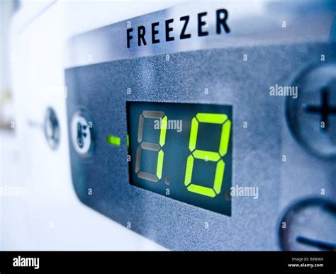 freezer temperature detail Stock Photo - Alamy