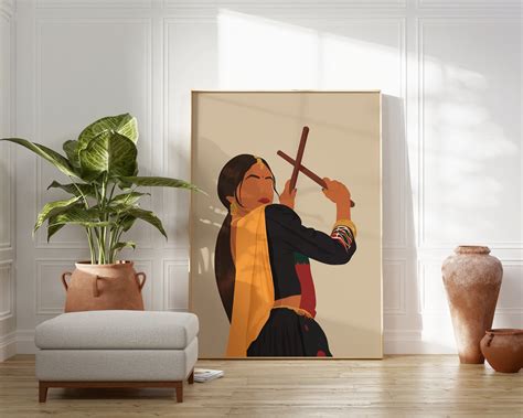 Buy Dandiya Art, Navratri Garba, Indian Dancer, Dussehra Wall Art ...
