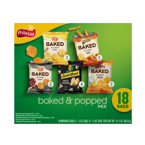 Buy Frito Lay Snacks Baked and Popped Mix Variety Pack, 18 count Online ...