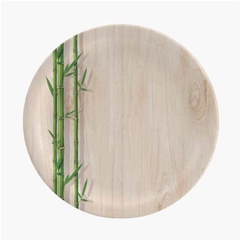 Buy SERVEWELL Bamboo Printed Plate - Set of 6 from Servewell at just ...
