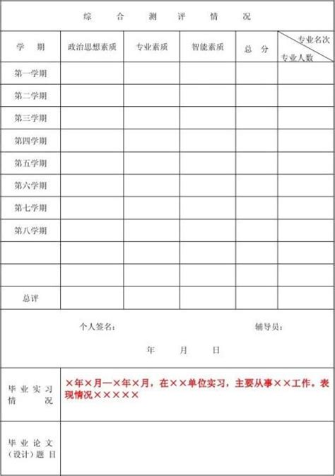 普通高等学校毕业生登记表填写要求Word模板下载_编号qbyxkrkr_熊猫办公