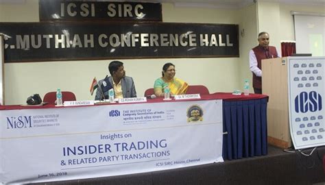 Workshop on “Insights on Insider Trading and Related Party Transactions ...