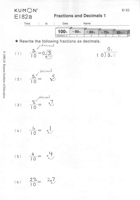 Kumon Math Worksheets - Free Printable
