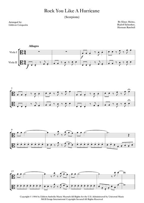 Rock You Like A Hurricane (arr. Gildson Cerqueira) by Scorpions Sheet ...