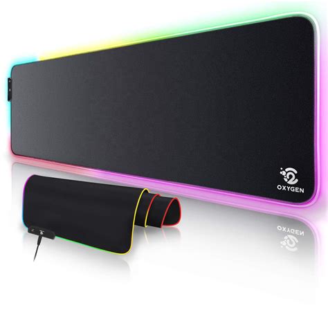 Studione RGB Gaming Mouse Pad by Oxygen, Ultra Bright LED Light&Soft ...