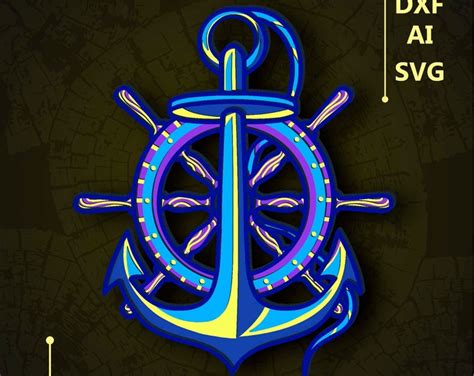 Buy Multilayer File Anchor Mandala DXF Files Svg Template for Laser ...