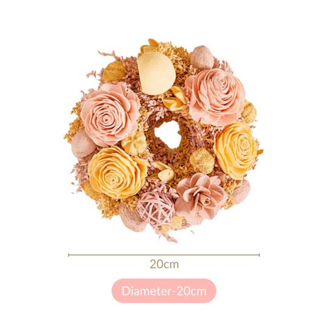 Sustainable Sola Flower Wreath For Wall Decor Yellow Online - Premium ...