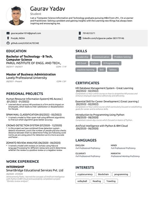 Resume (1) - XDDVV - Gaurav Yadav Student I am a "Computer Science ...