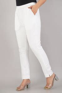 GEETARTS Regular Fit Women White Trousers - Buy GEETARTS Regular Fit ...