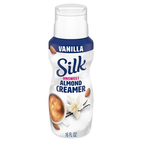 Silk Vanilla Unsweetened Sugar-Free Almond Coffee Creamer (16 fl oz ...