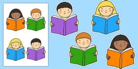 Reading Area on Books Display Cut Outs (teacher made)
