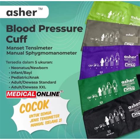 Jual MANSET TENSIMETER NO. 3 ANAK MANUAL ANEROID SPHYGMOMANOMETER ASHER ...