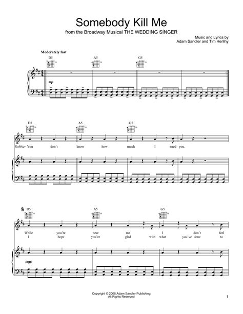 Wedding Singer Somebody Kill Me