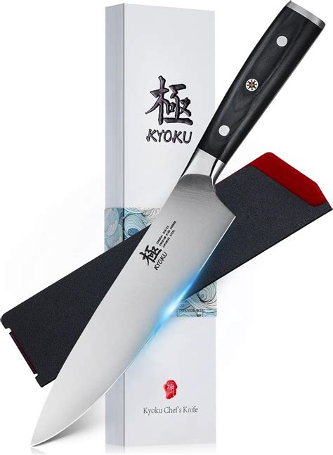 Amazon.com: KYOKU 8" Chef Knife, Samurai Series Meat Cutting Knife with ...