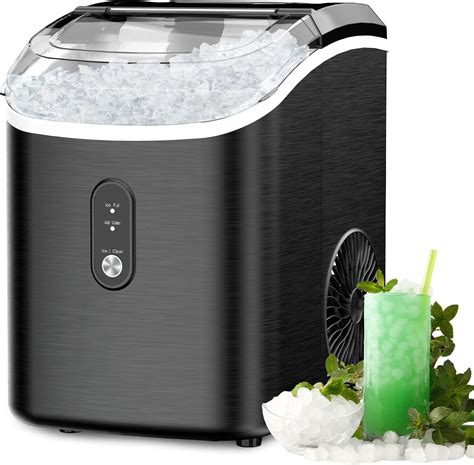 YOPOWER 15KG Nugget Ice Maker Countertop, Pebble Ice Maker with Self-Cleaning, Crushed Ice ...