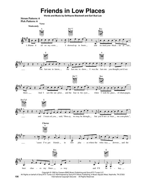 Friends In Low Places Guitar Chords Friends In Low Places Garth
