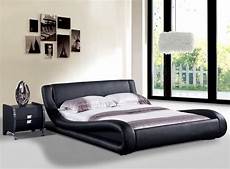 Contemporary Beds by Dona Black Faux Leather Modern Platform Bed East Contemporary Beds