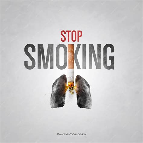 Premium PSD | World NoTobacco Day Creative concept Stop Smoking anti smoking day banner design