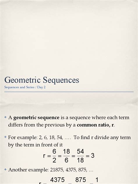 Geometric Sequences Explained: Formulas, Examples & Finding Terms | PDF