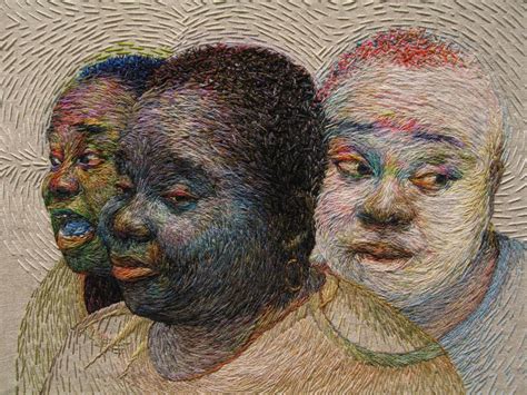Tender Embroidered Portraits by Ruth Miller Are Tinged with Expressive ...