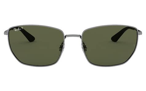 Ray Ban Rectangle RB 3653 004/9A Green Sunglass For Men and Women ...