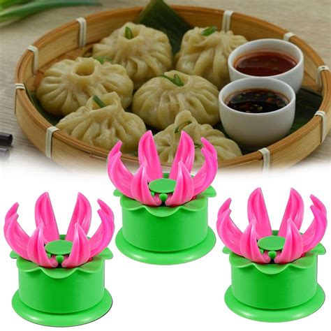 Buy ZURU BUNCH® Pack of 3 Momo Dumpling Maker Dough Press Steamed ...