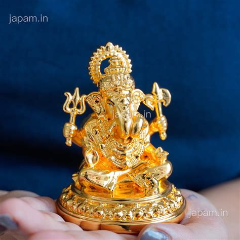 24K Gold Plated Shimmering Ganesh Ji – Japam