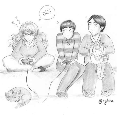 Couples Playing Video Games Drawing
