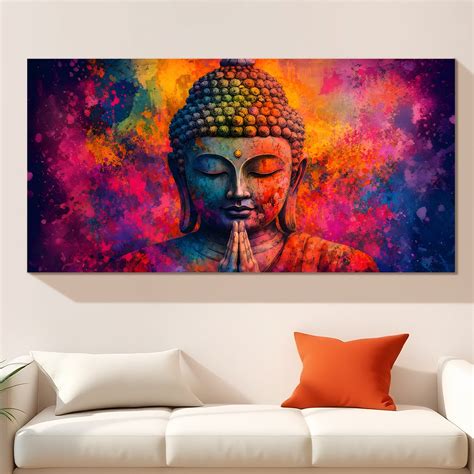 Serene Retreat: Lord Buddha Wall Art Paintings for Bedroom Decor ...