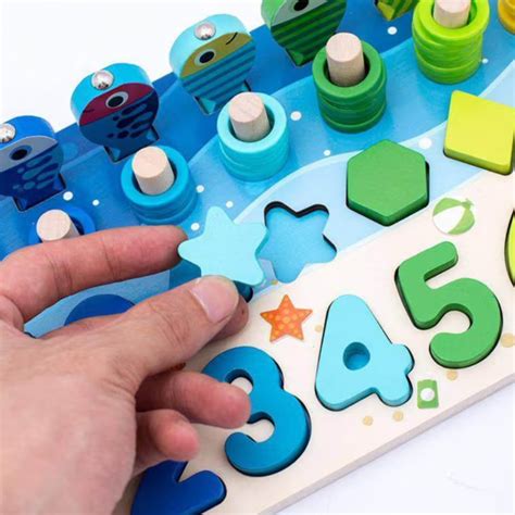 6in1 3D Wooden Montessori Educational Board - MyLittleTales