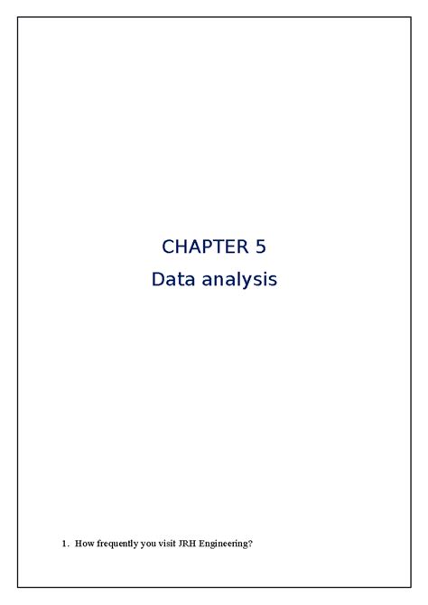 Chp 5 - you will get from it - CHAPTER 5 Data analysis 1. How ...