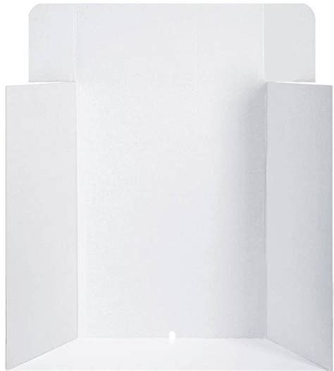 Projex Boards Poster Pro, Trifold Display Board with Header (White, 36 ...