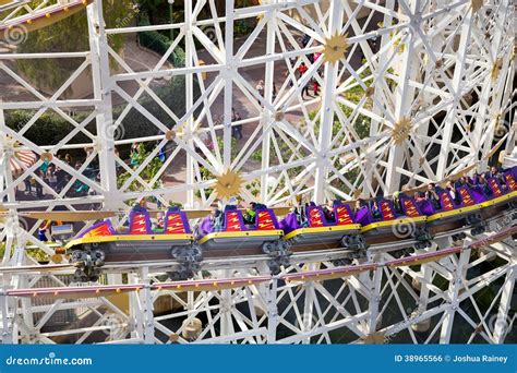 California Screaming Roller Coaster Editorial Photo - Image of ...