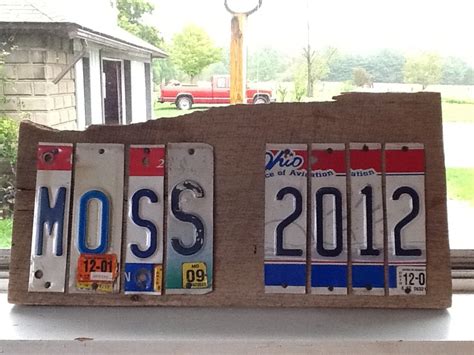 Image result for Recycled License Plate Crafts