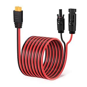 ELFCULB 12AWG Solar to XT60 Charging Cable Solar Panel Extension Cable ...